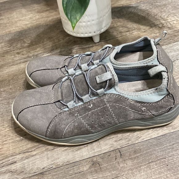 Earth Origins Shoes Earth Origins Womens Gray Blue Lace Up Mid Top